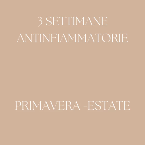 Piano Antinfiammatorio Primavera-Estate